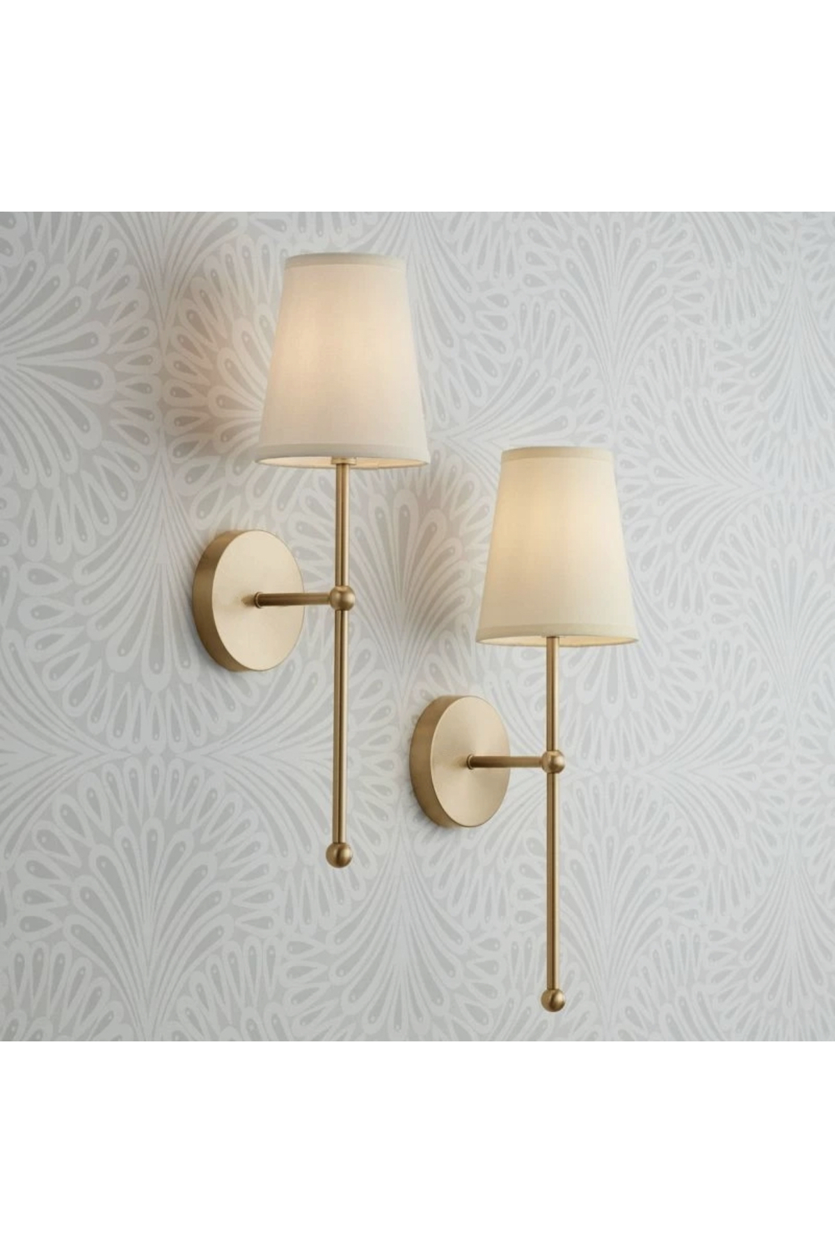 Modern Tasarım 1 Adet Duvar Ledli Pilli Aplik Tak Çalıştır Eskitme Gold Krem Abajur Gün Işığı Pilli